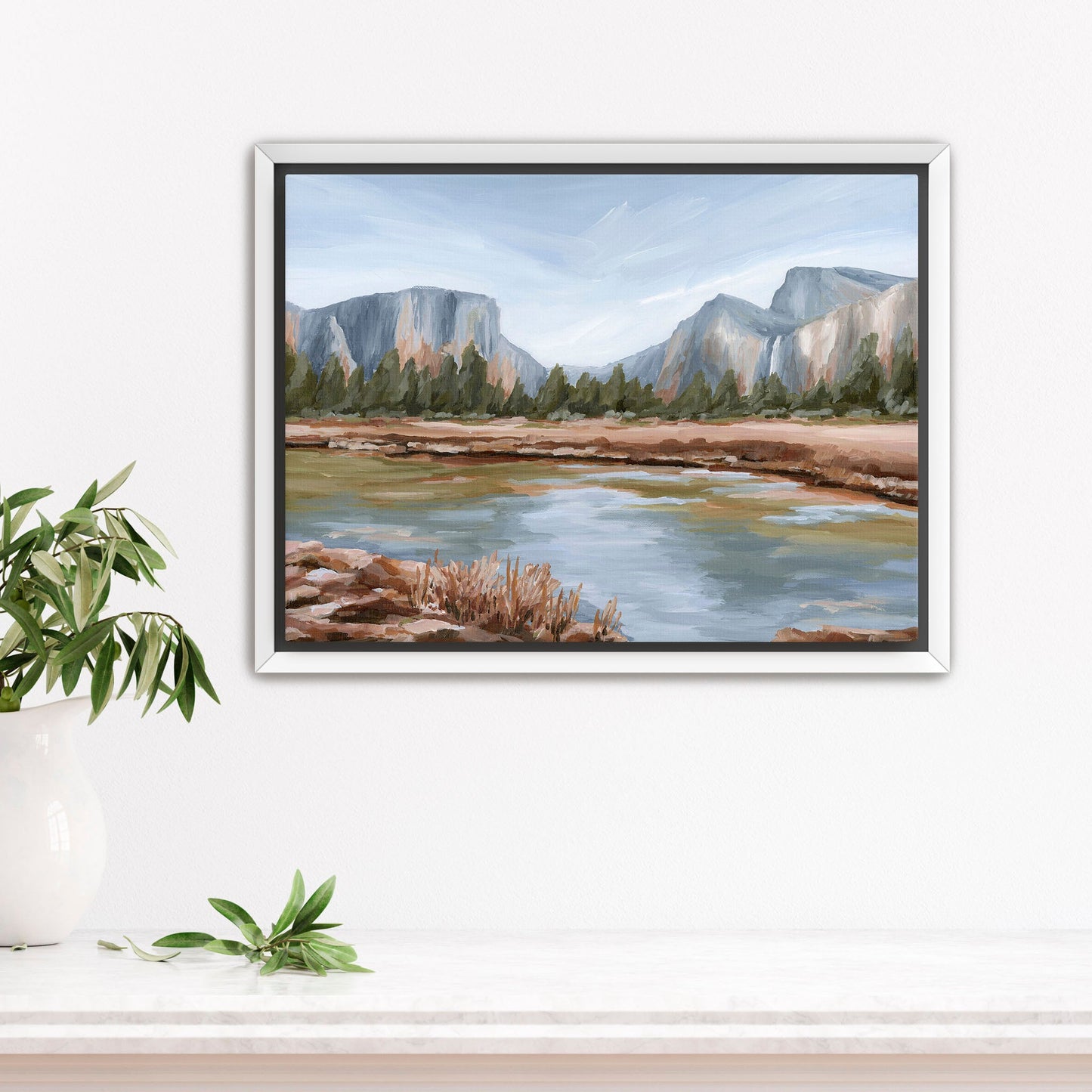 ’Gates of the Valley’ Art Print - Stretched Canvas / 8x10 in / White Frame - National Park Wall - abstract