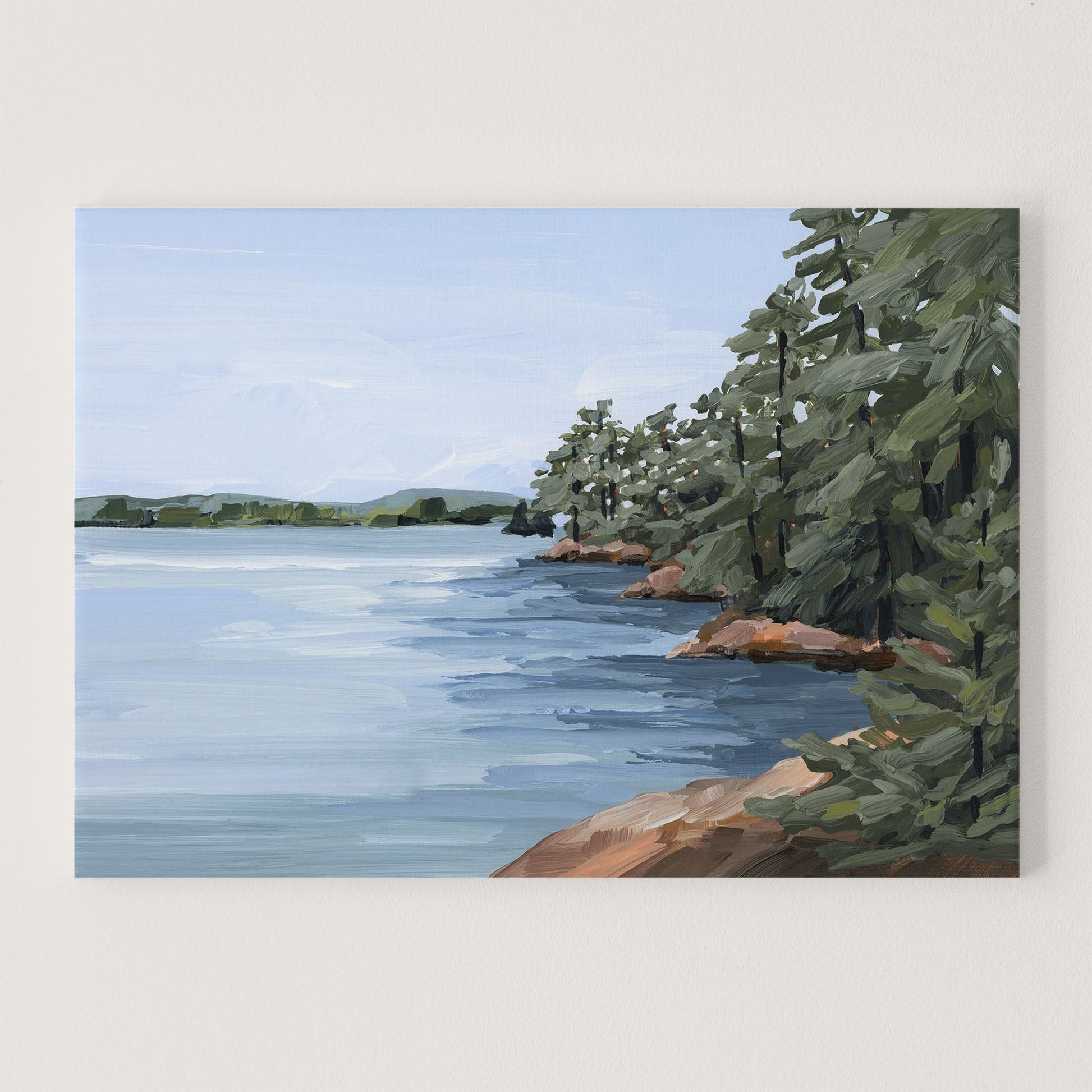 ’Gathering Place’ Art Print - Stretched Canvas / 8x10 in / No Frame - Lake Landscape Wall - abstract - Artwork