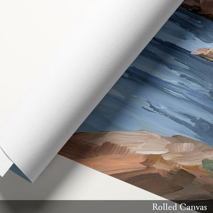 ’Gathering Place’ Diptych Art Print || Set of 2 - abstract - Artwork - Lake