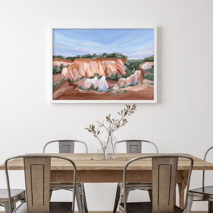 ’Georgia Red’ Art Print - Little Grand Canyon Landscape Painting - canyon - Georgia