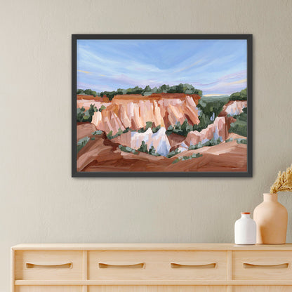 ’Georgia Red’ Art Print - Paper / 5x7 in / Black Frame - Little Grand Canyon Landscape Painting - canyon - Georgia