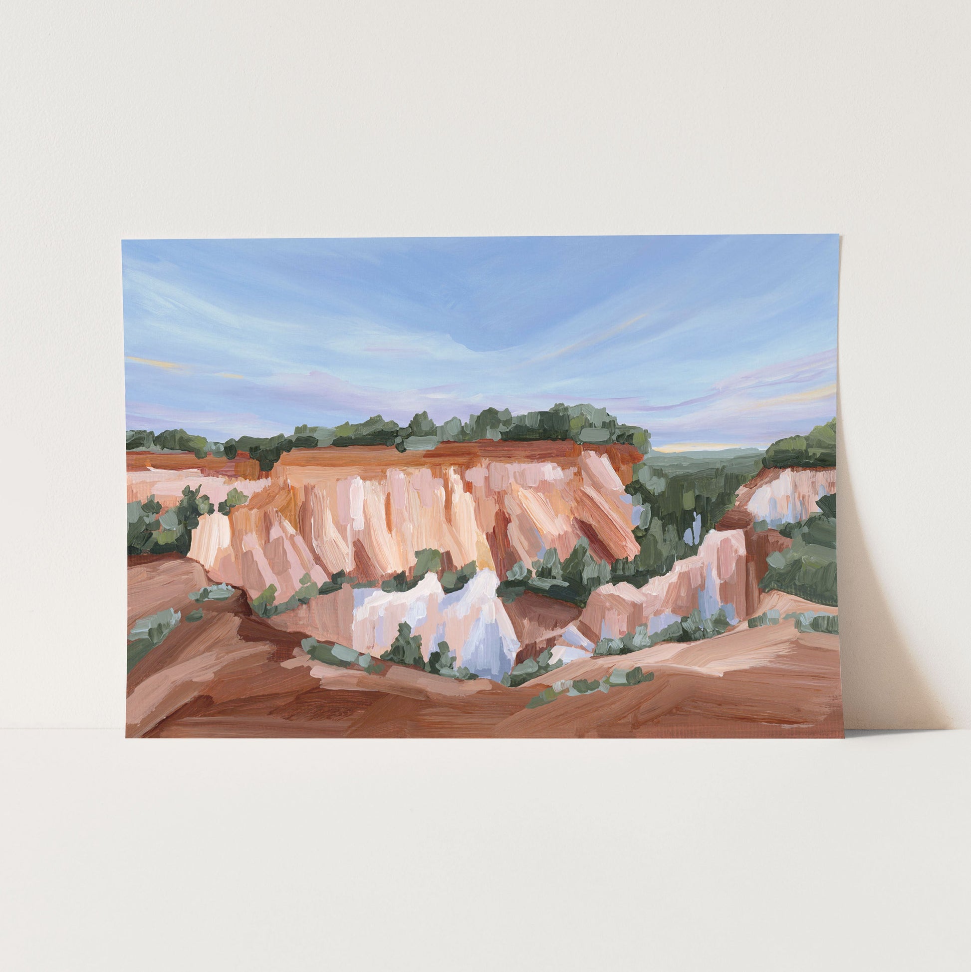 ’Georgia Red’ Art Print - Paper / 5x7 in / No Frame - Little Grand Canyon Landscape Painting - canyon - Georgia