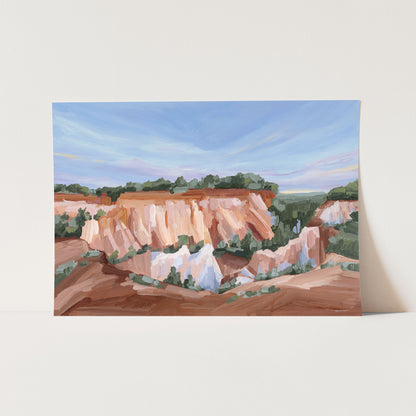 ’Georgia Red’ Art Print - Paper / 5x7 in / No Frame - Little Grand Canyon Landscape Painting - canyon - Georgia