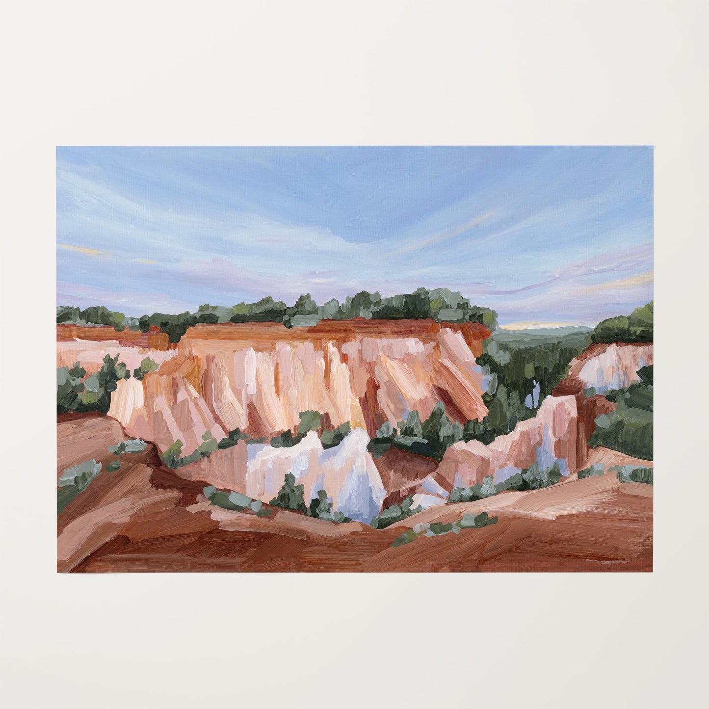 ’Georgia Red’ Art Print - Rolled Canvas / 8x10 in / No Frame - Little Grand Canyon Landscape Painting - canyon - Georgia