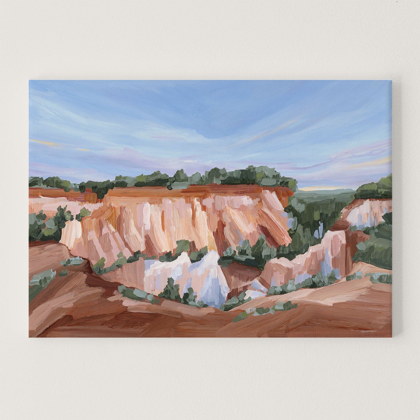 ’Georgia Red’ Art Print - Stretched Canvas / 8x10 in / No Frame - Little Grand Canyon Landscape Painting - canyon