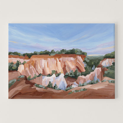 ’Georgia Red’ Art Print - Stretched Canvas / 8x10 in / No Frame - Little Grand Canyon Landscape Painting - canyon