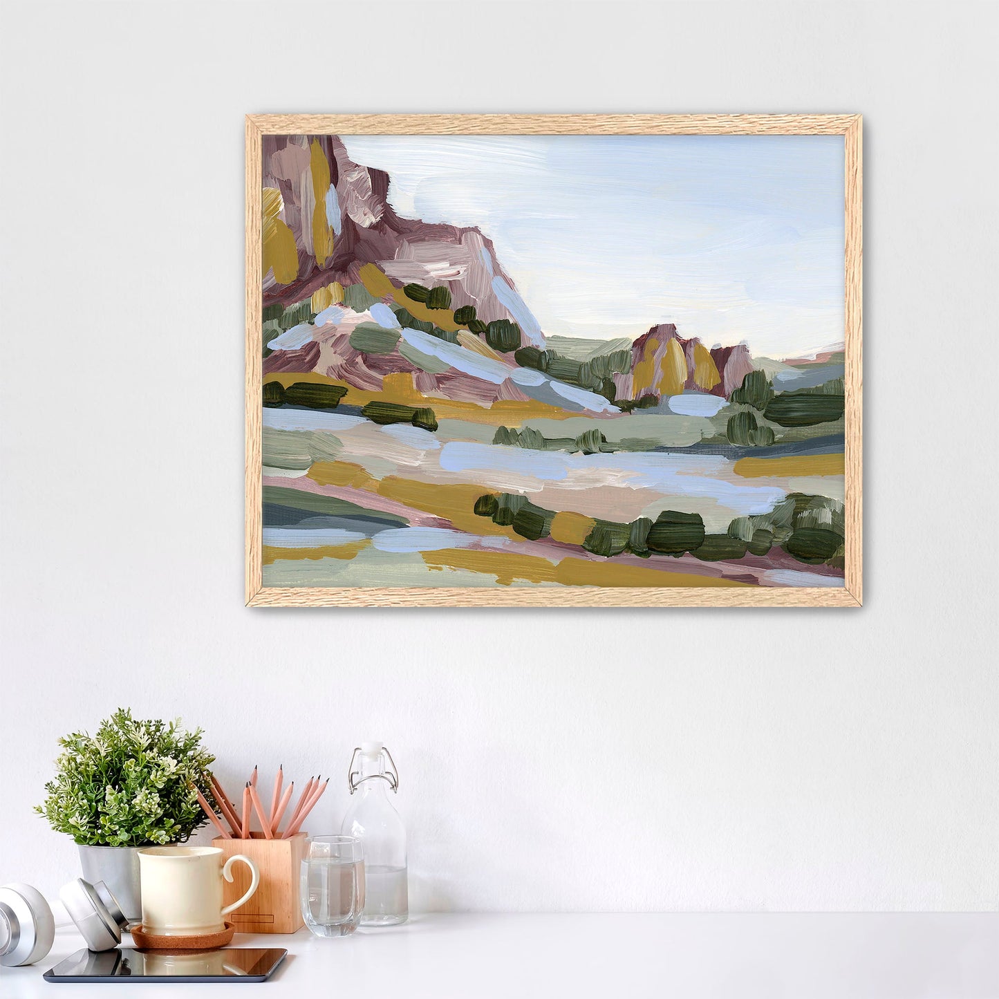 ’Gold in the Garden’ Art Print - Paper / 5x7 / Oak Frame - Garden of Gods Wall - Artwork - Colorado - Springs - Fall