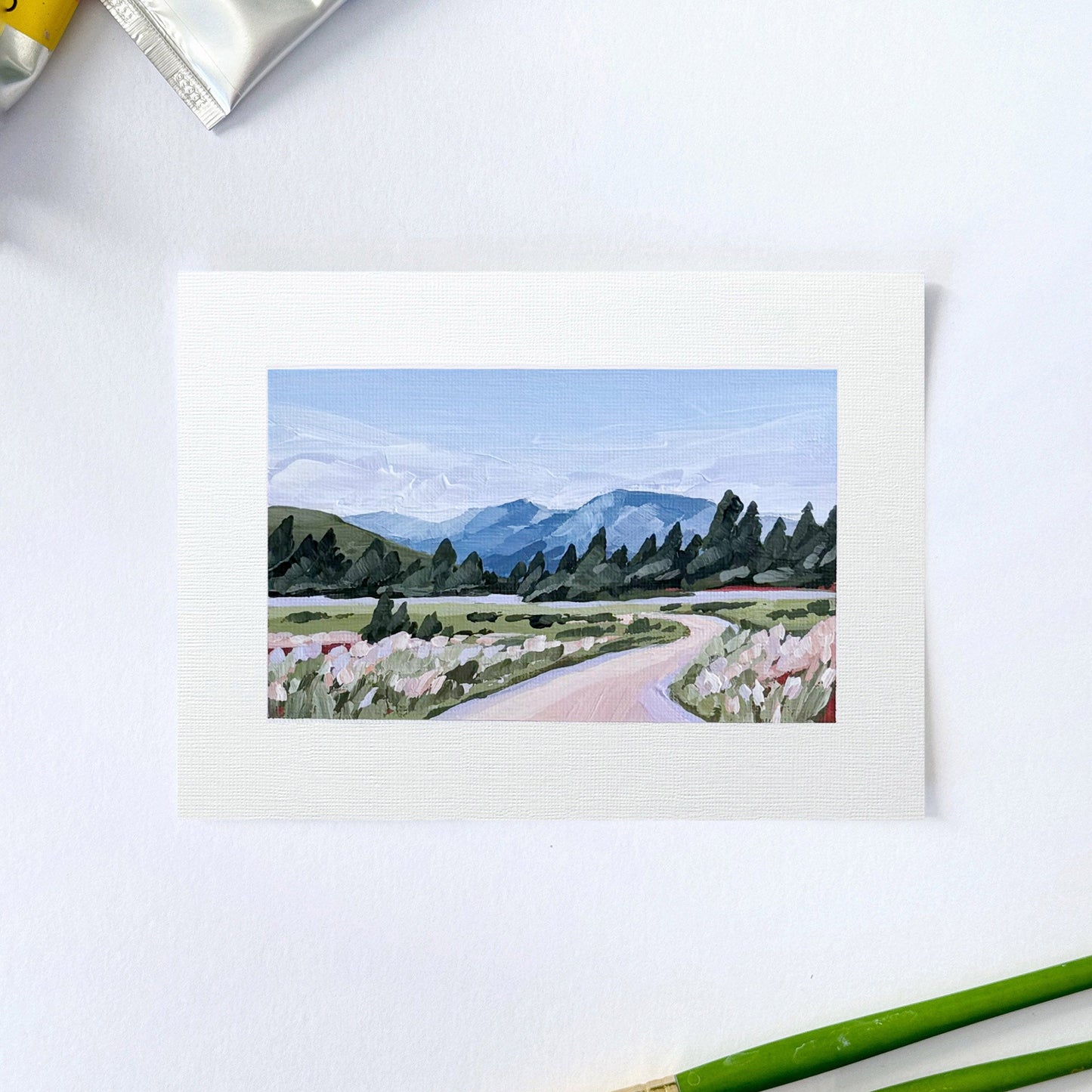 ’Good Views II’ Original Painting || 5x7 - Buena Vista Colorado - abstract - Acrylic - Artwork