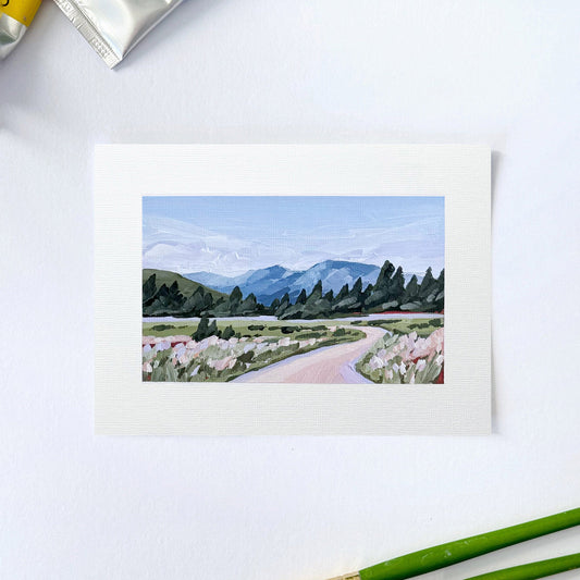 ’Good Views II’ Original Painting || 5x7 - Buena Vista Colorado - abstract - Acrylic - Artwork