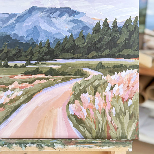 ’Good Views’ Original Painting || 16x20 - Buena Vista Landscape - 14er - abstract - Acrylic - Artwork