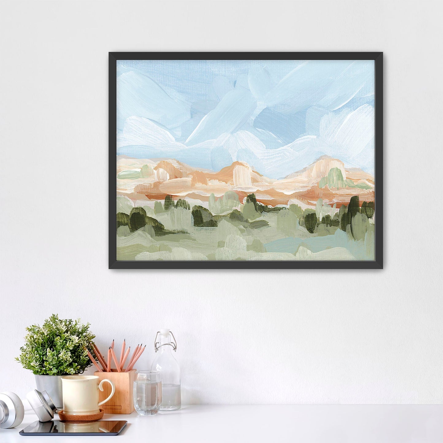 ’Grand Junction’ Art Print - Paper / 5x7 in / Black Frame - Colorado Abstract Landscape - Artwork - Grand Junction