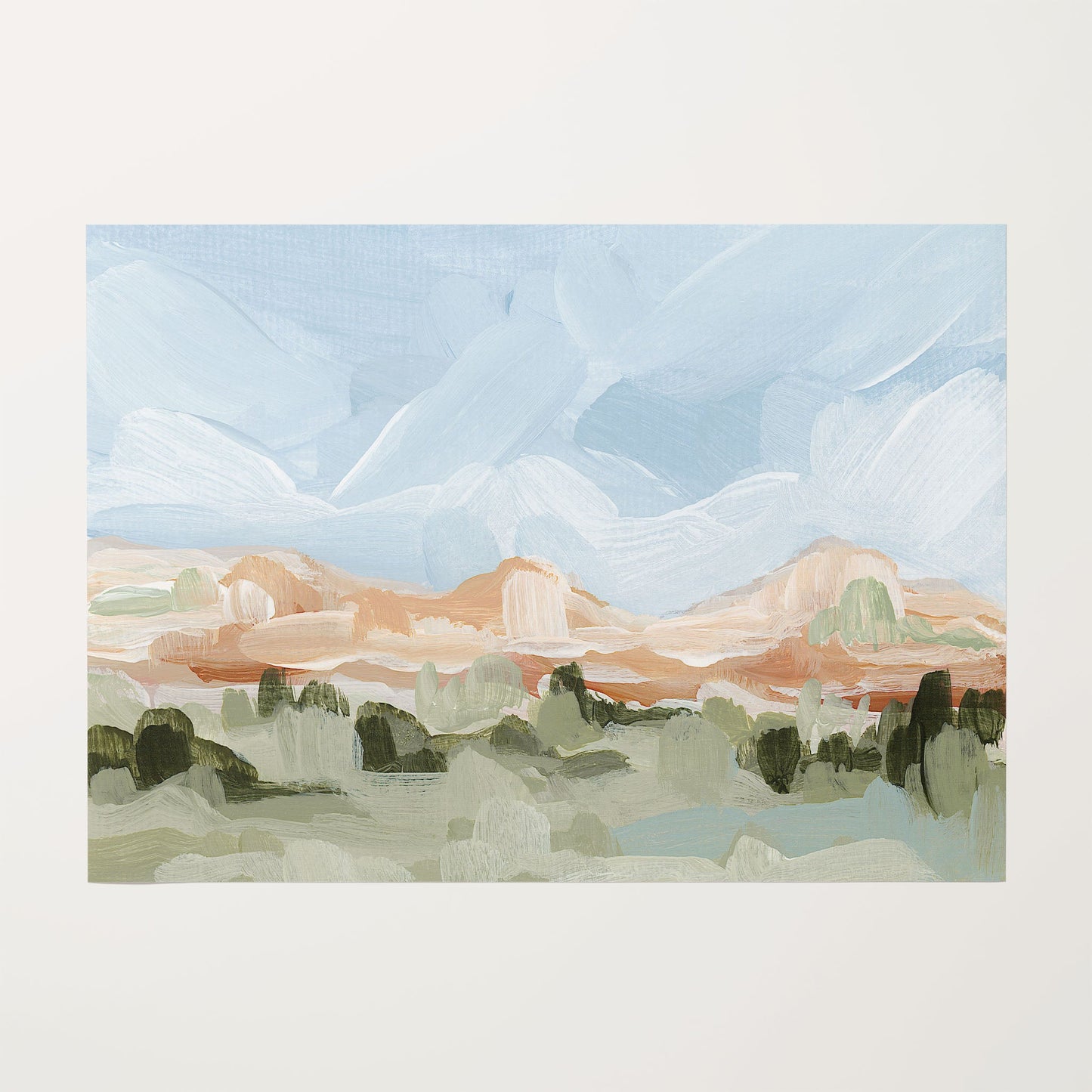 ’Grand Junction’ Art Print - Rolled Canvas / 8x10 in / No Frame - Colorado Abstract Landscape - Artwork - Grand