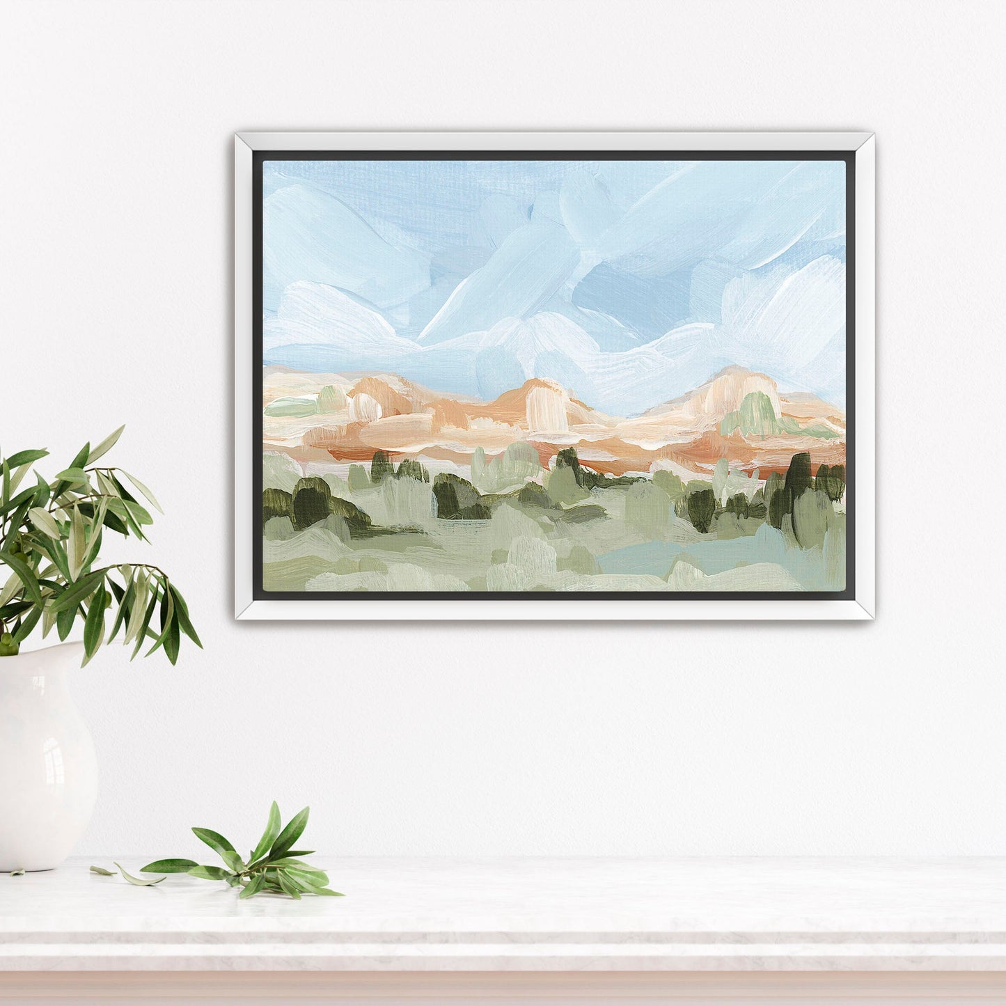 ’Grand Junction’ Art Print - Stretched Canvas / 8x10 in / White Frame - Colorado Abstract Landscape - Artwork