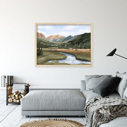 ’Grand Lake’ Art Print - Colorado Mountain Wall - abstract - Artwork - Autumn