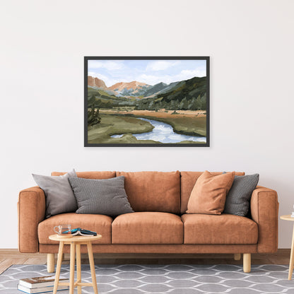 ’Grand Lake’ Art Print - Colorado Mountain Wall - abstract - Artwork - Autumn