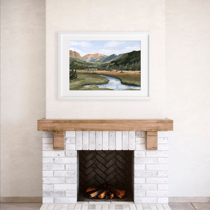 ’Grand Lake’ Art Print - Colorado Mountain Wall - abstract - Artwork - Autumn