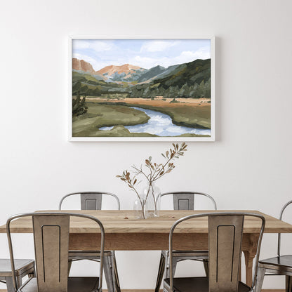 ’Grand Lake’ Art Print - Colorado Mountain Wall - abstract - Artwork - Autumn