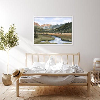 ’Grand Lake’ Art Print - Colorado Mountain Wall - abstract - Artwork - Autumn