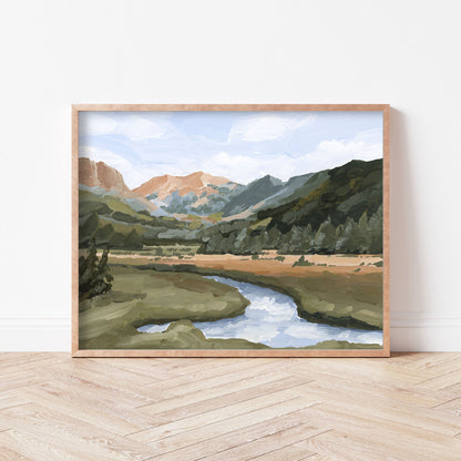 ’Grand Lake’ Art Print - Colorado Mountain Wall - abstract - Artwork - Autumn