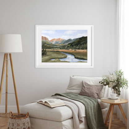 ’Grand Lake’ Art Print - Colorado Mountain Wall - abstract - Artwork - Autumn