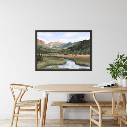 ’Grand Lake’ Art Print - Colorado Mountain Wall - abstract - Artwork - Autumn