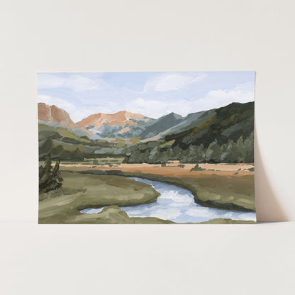 ’Grand Lake’ Art Print - Paper / 5x7 in / No Frame - Colorado Mountain Wall - abstract - Artwork - Autumn