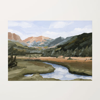 ’Grand Lake’ Art Print - Rolled Canvas / 8x10 in / No Frame - Colorado Mountain Wall - abstract - Artwork - Autumn