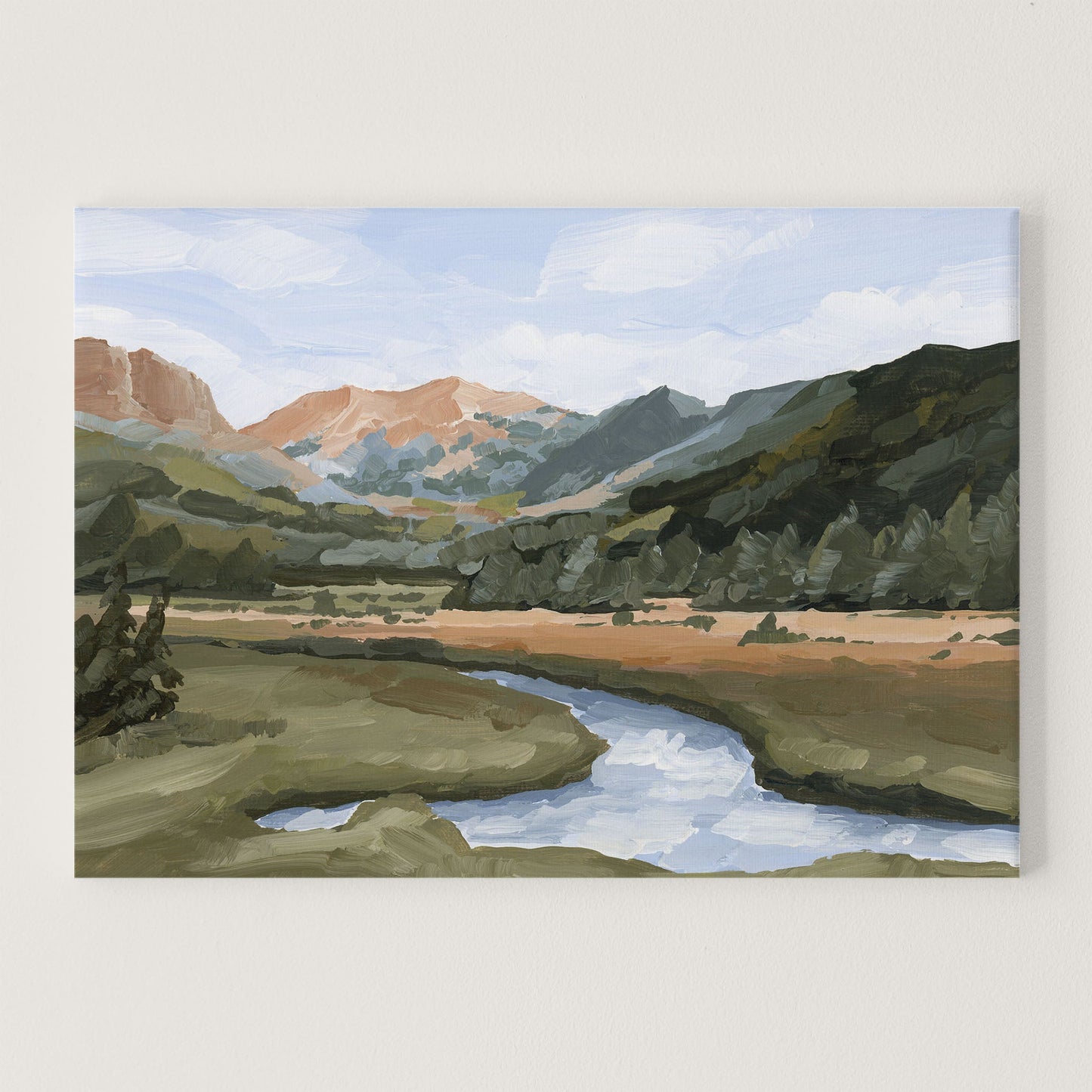 ’Grand Lake’ Art Print - Stretched Canvas / 8x10 in / No Frame - Colorado Mountain Wall - abstract - Artwork - Autumn
