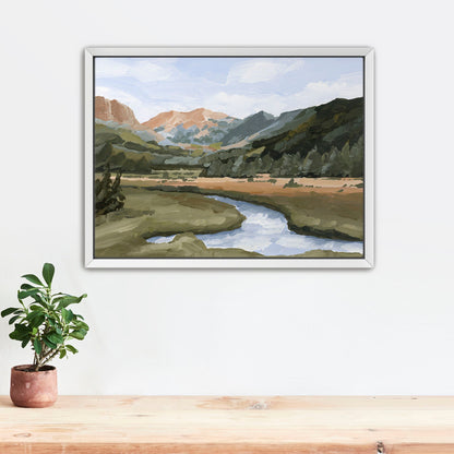’Grand Lake’ Art Print - Stretched Canvas / 8x10 in / White Frame - Colorado Mountain Wall - abstract - Artwork - Autumn