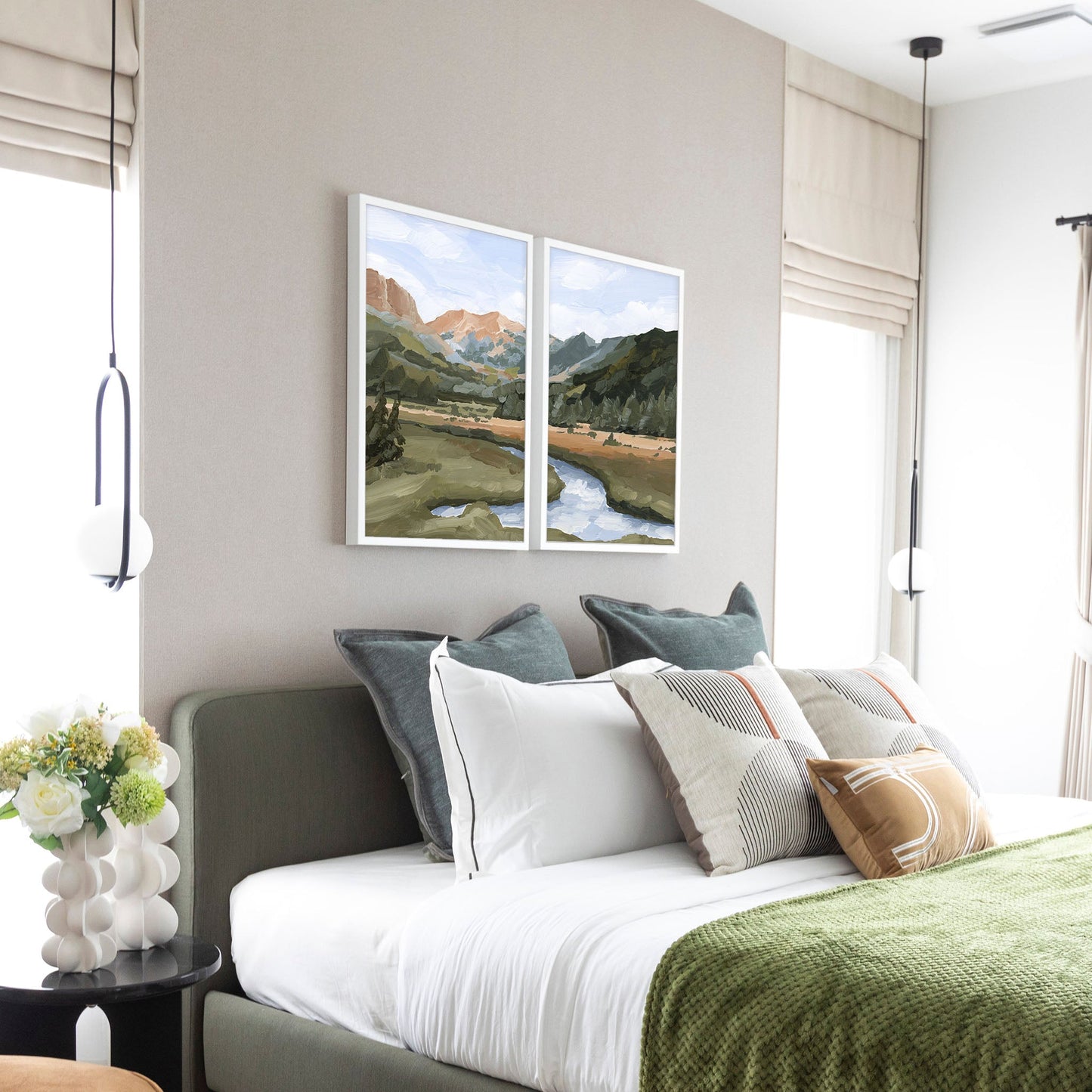 ’Grand Lake’ Diptych Art Print || Set of 2 - abstract - Artwork - Colorado