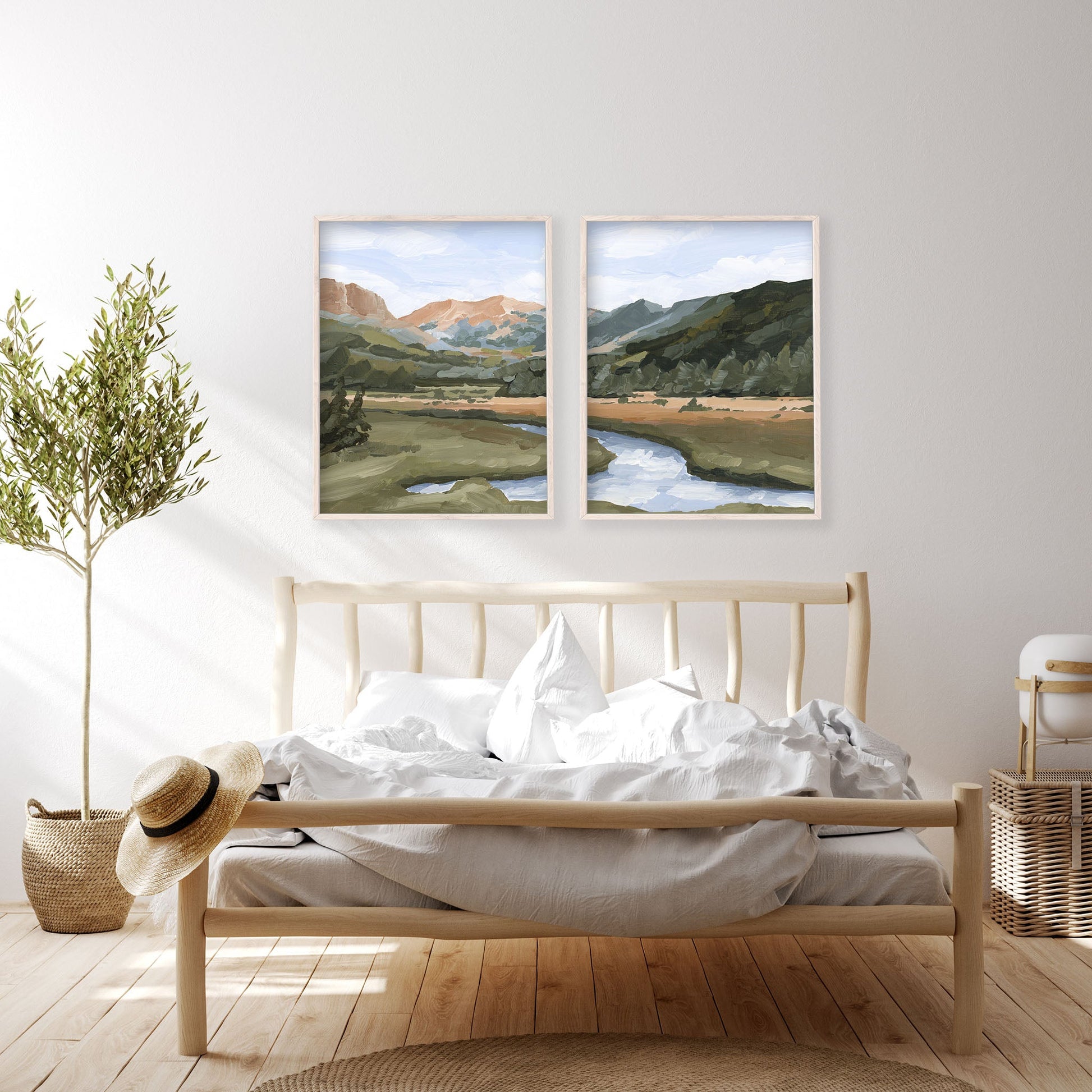 ’Grand Lake’ Diptych Art Print || Set of 2 - abstract - Artwork - Colorado