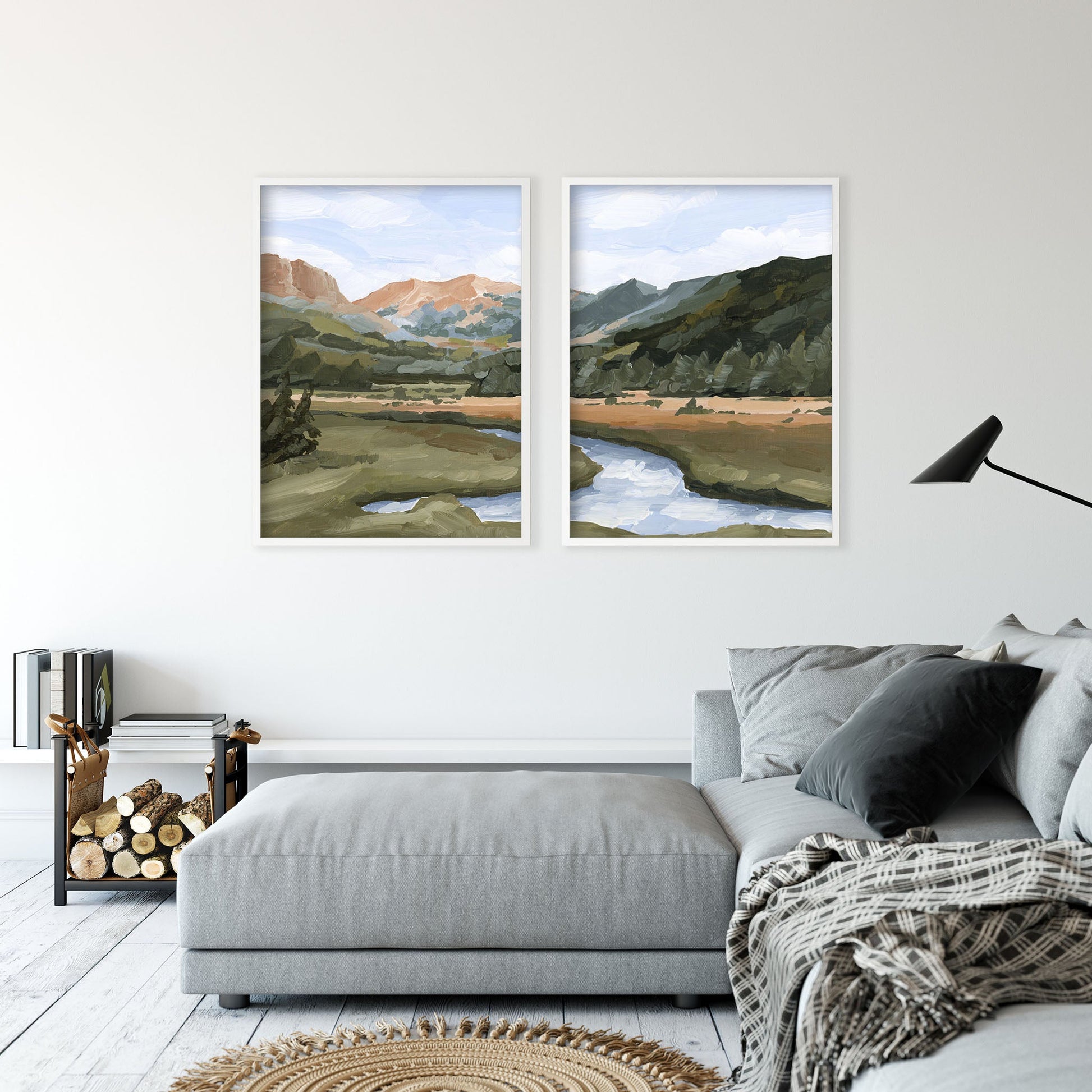 ’Grand Lake’ Diptych Art Print || Set of 2 - abstract - Artwork - Colorado