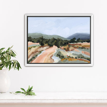 ’Heart of the Mountains’ Art Print - Stretched Canvas / 8x10 in / White Frame - Colorado Wall - abstract - Artwork