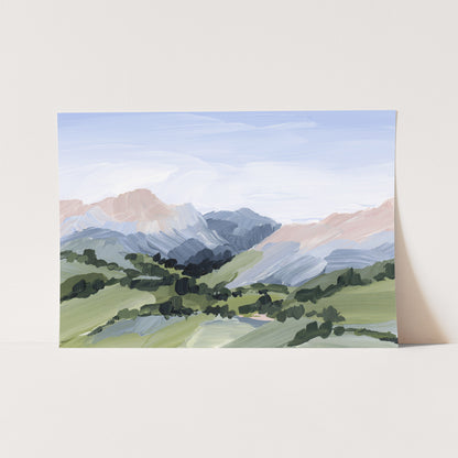 Kunstdruck „Zuhause im Tal“