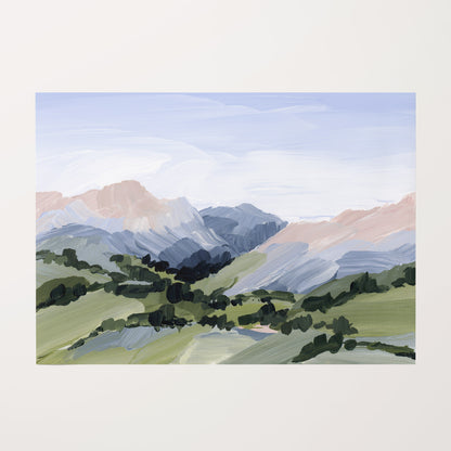 Kunstdruck „Zuhause im Tal“