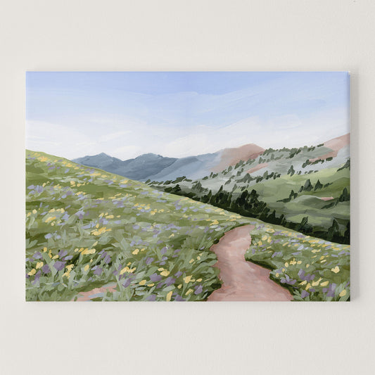 ’High Meadow’ 24x36 Unframed Stretched Canvas Art Print || Final Sale - Utah Mountain Landscape - Lake - Mountains