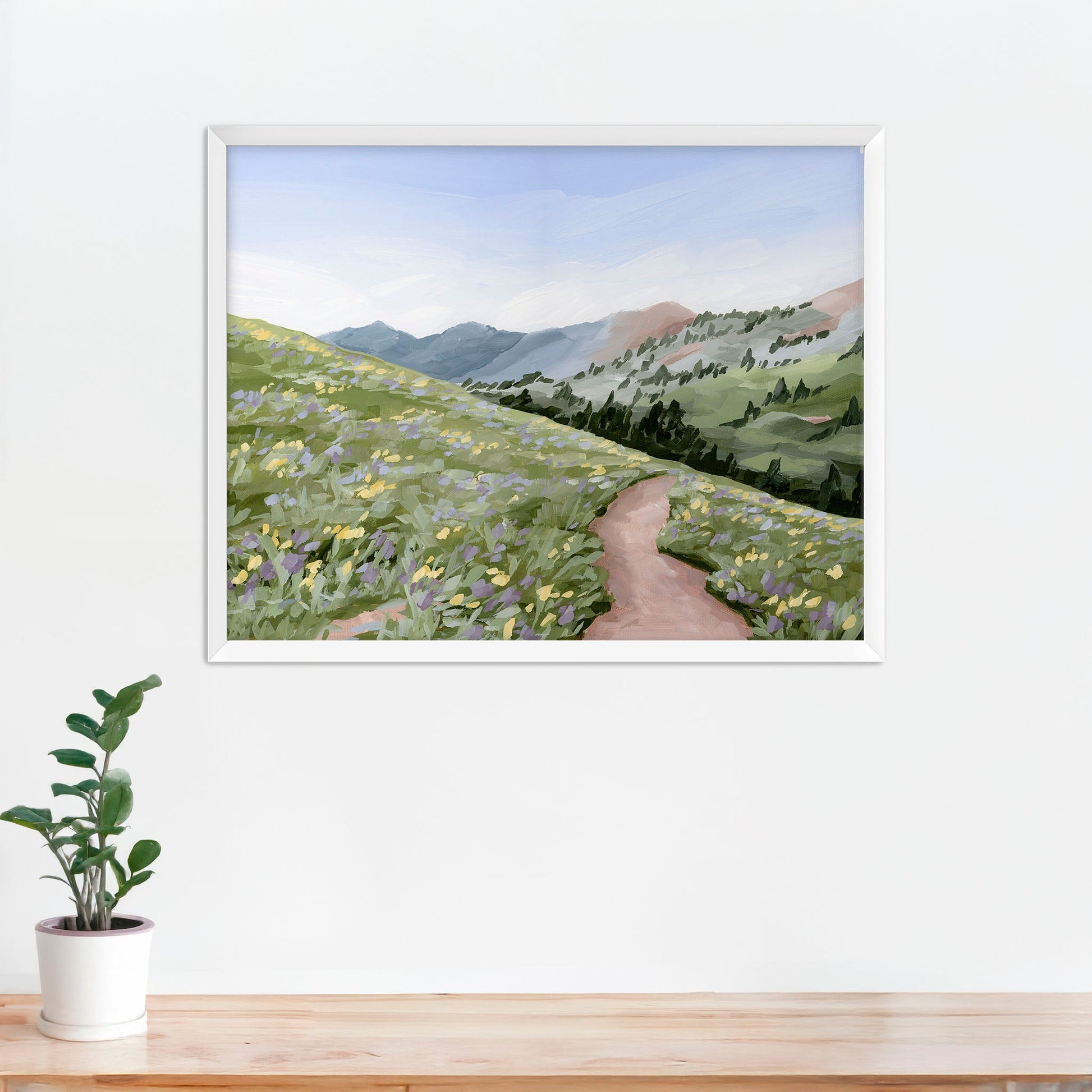 ’High Meadow’ Art Print - Paper / 5x7 in / White Frame - Utah Landscape Wall - abstract - Artwork - Flower - Flowers