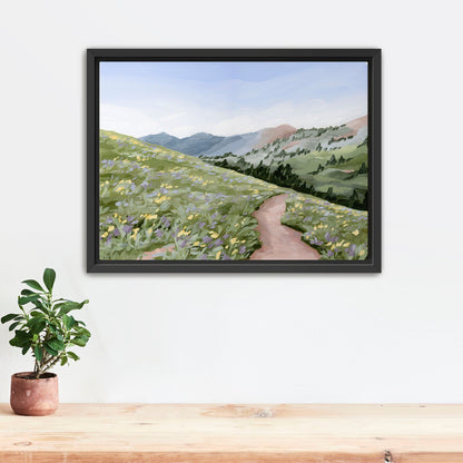 ’High Meadow’ Art Print - Stretched Canvas / 8x10 in / Black Frame - Utah Landscape Wall - abstract - Artwork - Flower