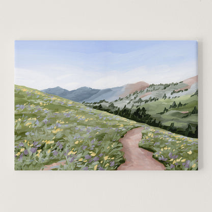 ’High Meadow’ Art Print - Stretched Canvas / 8x10 in / No Frame - Utah Landscape Wall - abstract - Artwork - Flower
