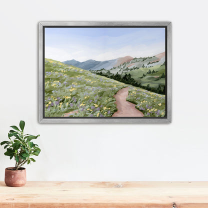 ’High Meadow’ Art Print - Stretched Canvas / 8x10 in / Silver Frame - Utah Landscape Wall - abstract - Artwork - Flower