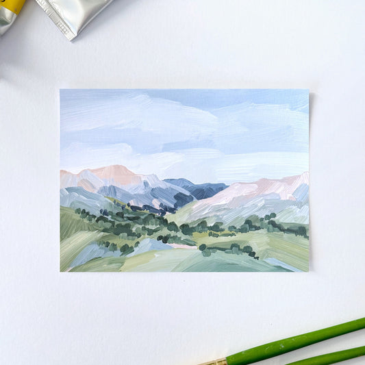 "Hike in the Clouds" Original Painting || 5x7 - Katie Garrison Art