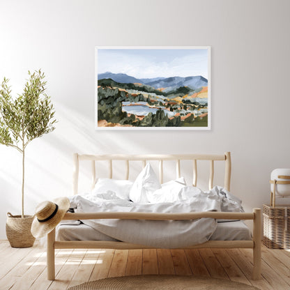 ’Hike to the Top’ Art Print - Utah Mountain Wall - Artwork - Desolation Lake - Landscape