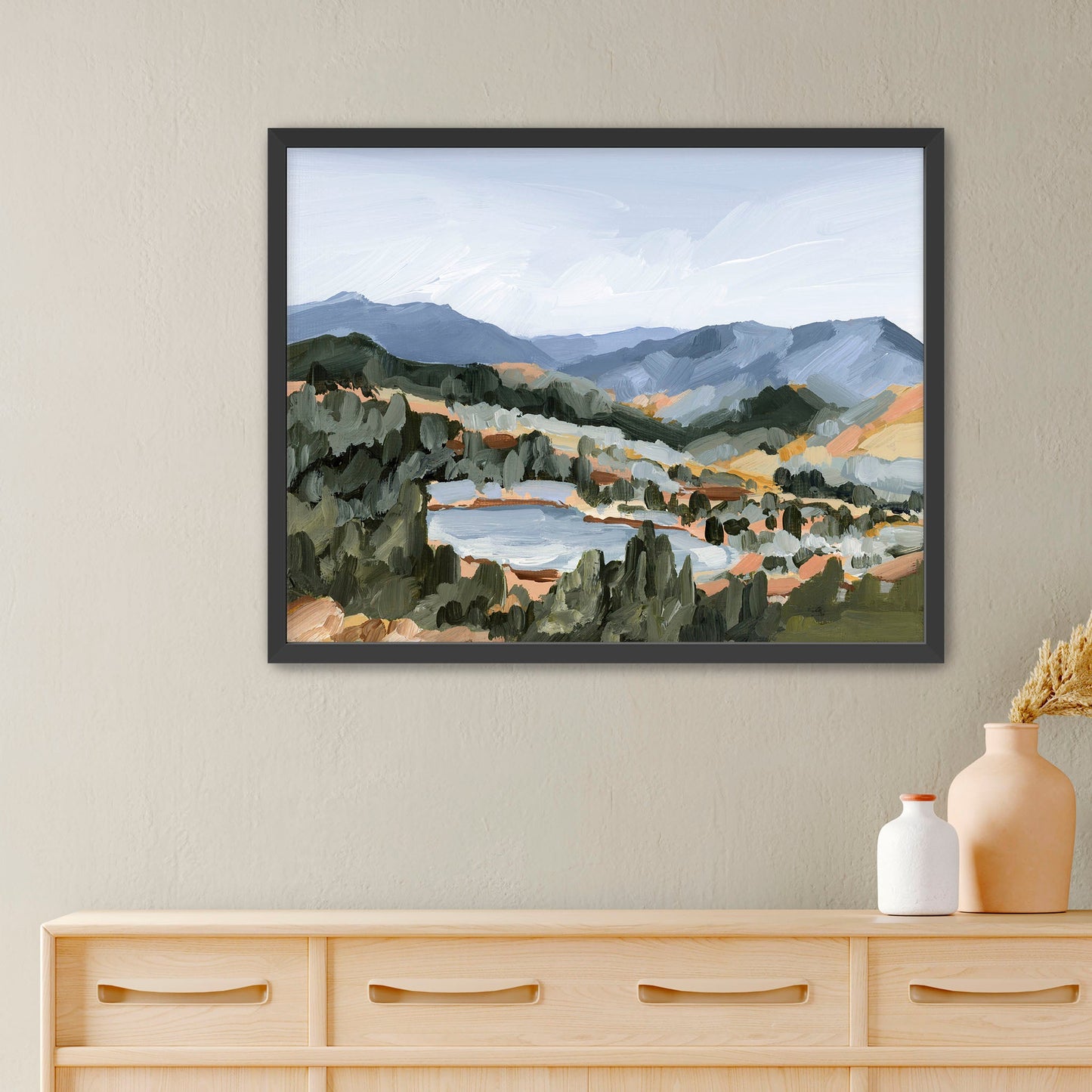 ’Hike to the Top’ Art Print - Paper / 5x7 in / Black Frame - Utah Mountain Wall - Artwork - Desolation Lake - Landscape