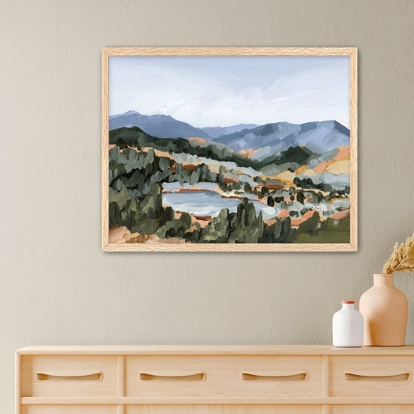 ’Hike to the Top’ Art Print - Paper / 5x7 in / Oak Frame - Utah Mountain Wall - Artwork - Desolation Lake - Landscape