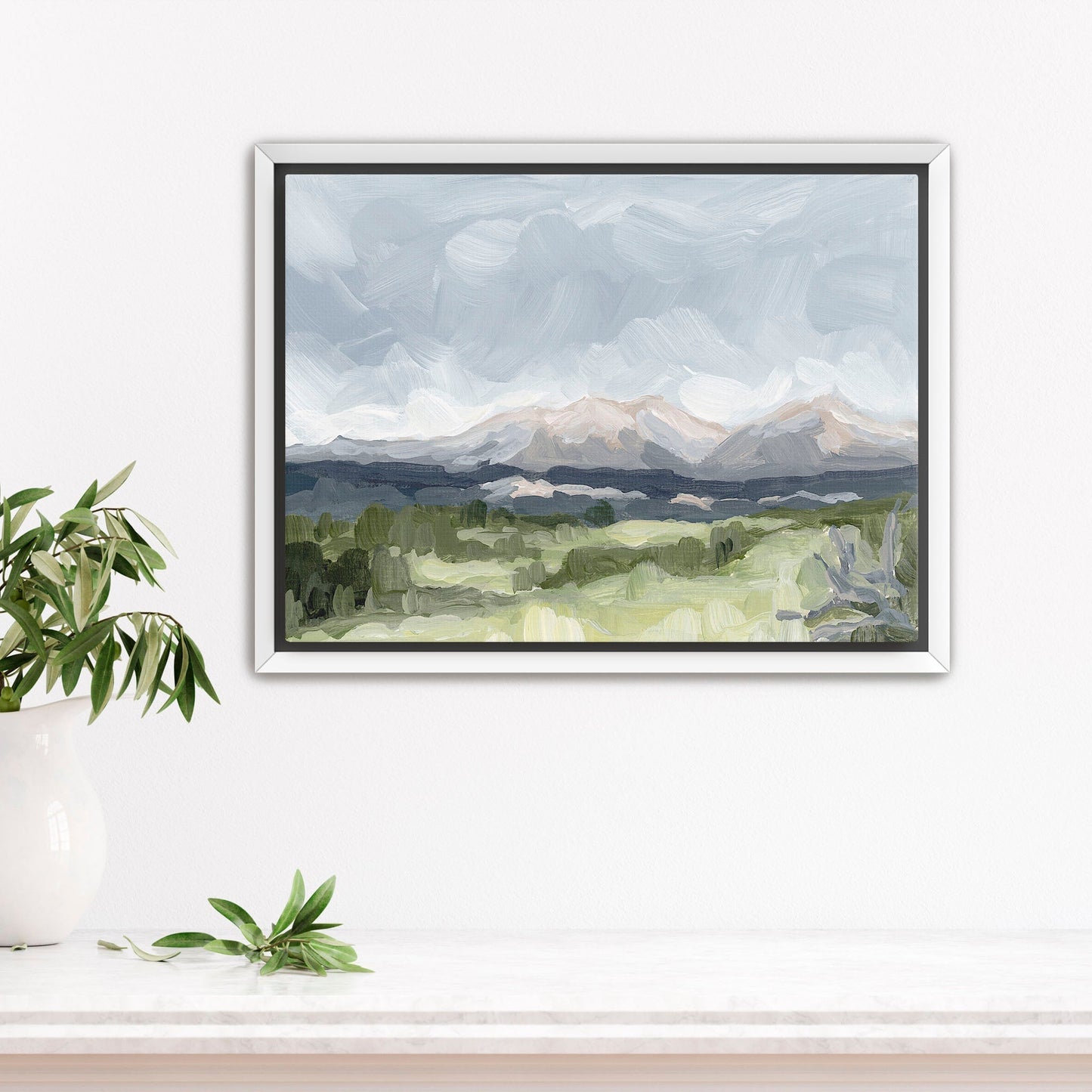 ’Home in the Valley’ Art Print - Stretched Canvas / 8x10 / White Frame - Buena Vista Colorado Wall - Artwork - Springs