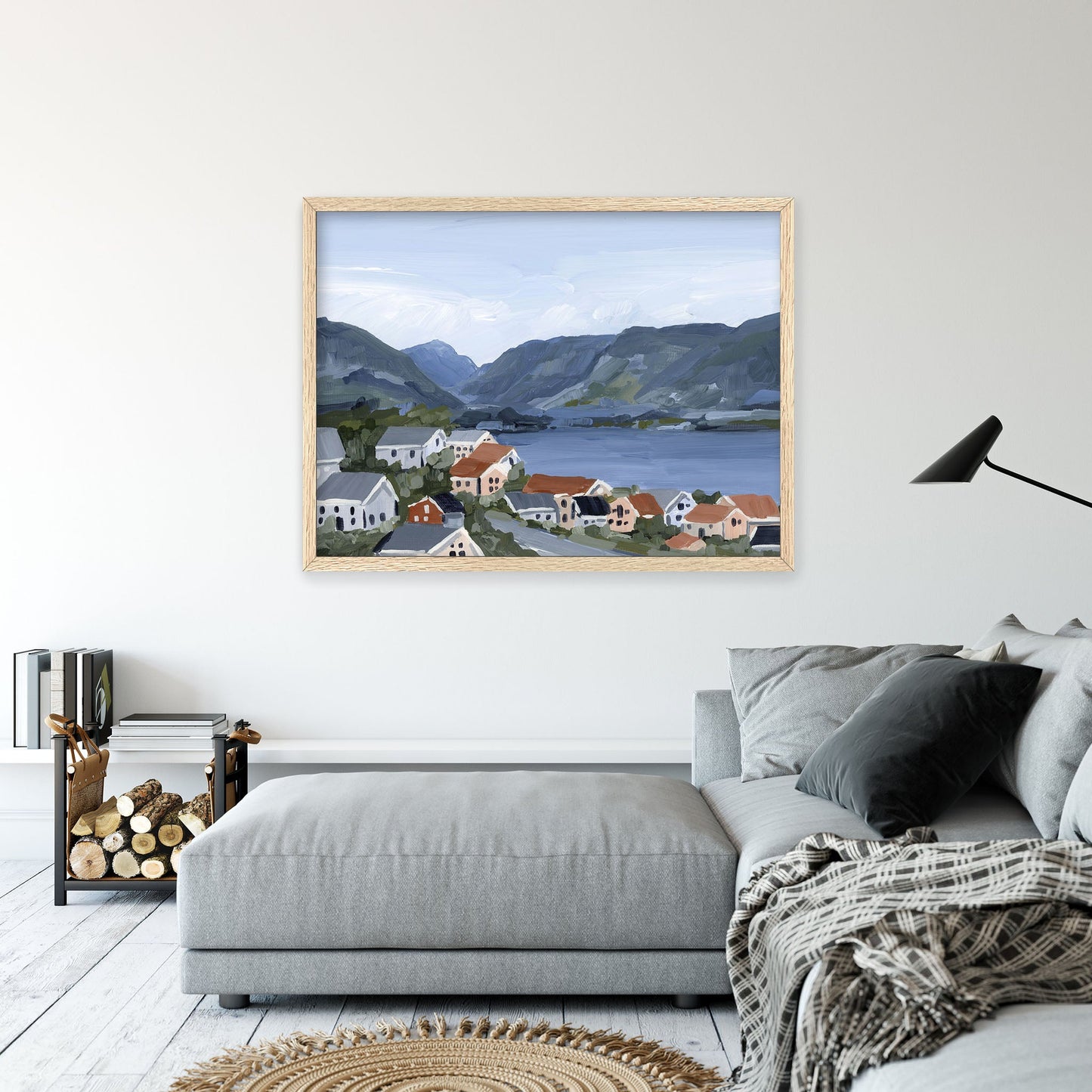 ’Honeymooning’ Art Print - Norway Coastal Wall - abstract - Artwork - bay - Building