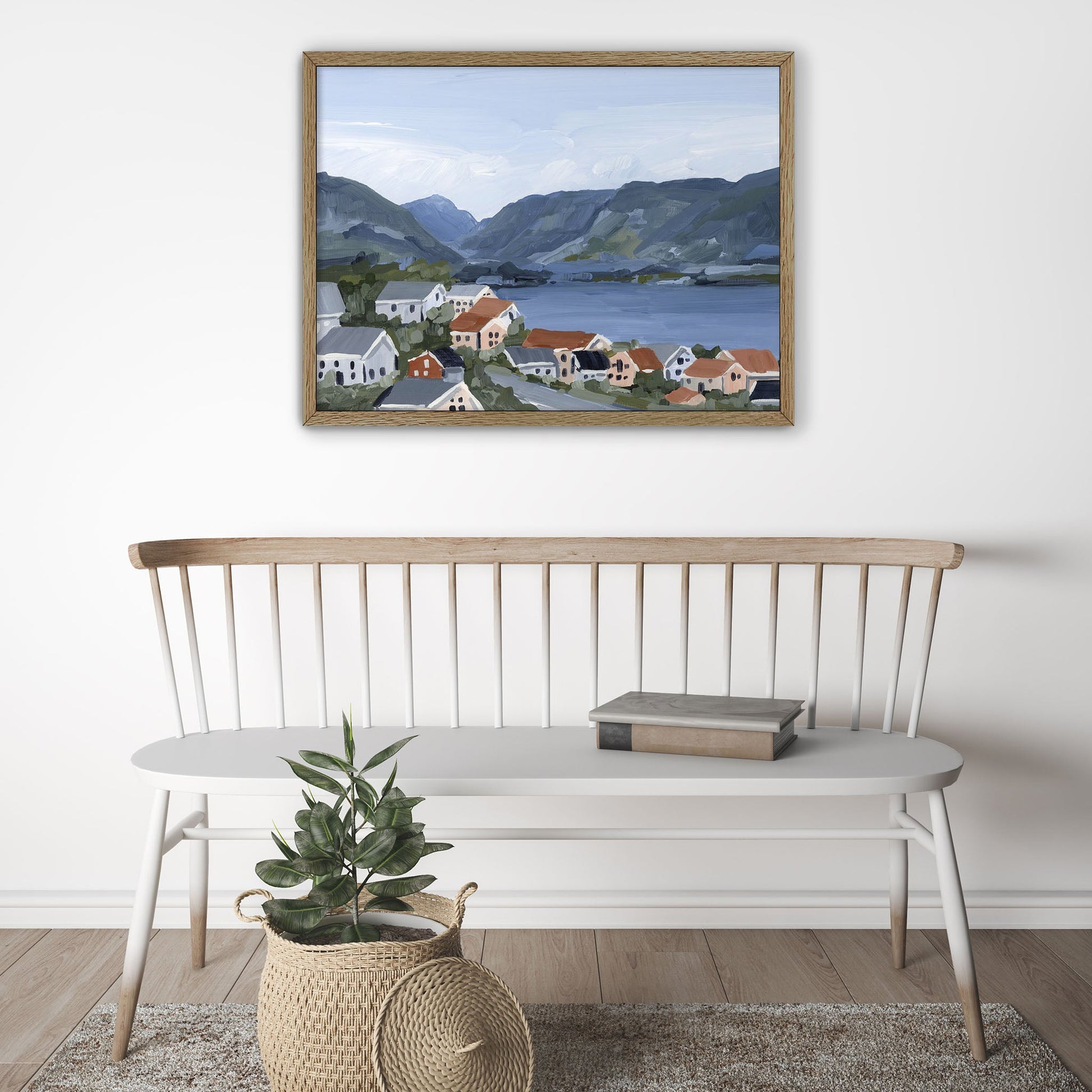 ’Honeymooning’ Art Print - Norway Coastal Wall - abstract - Artwork - bay - Building