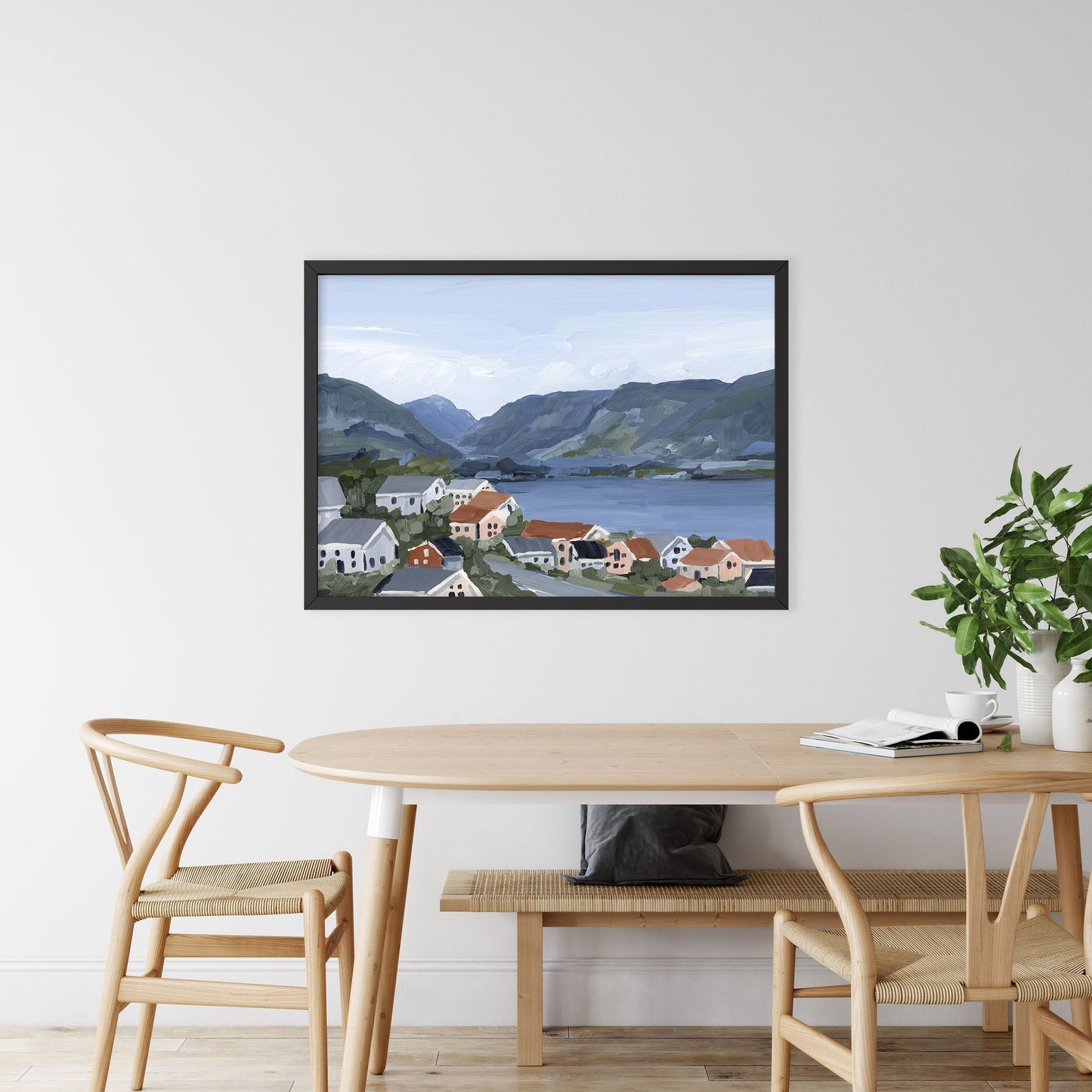 ’Honeymooning’ Art Print - Norway Coastal Wall - abstract - Artwork - bay - Building