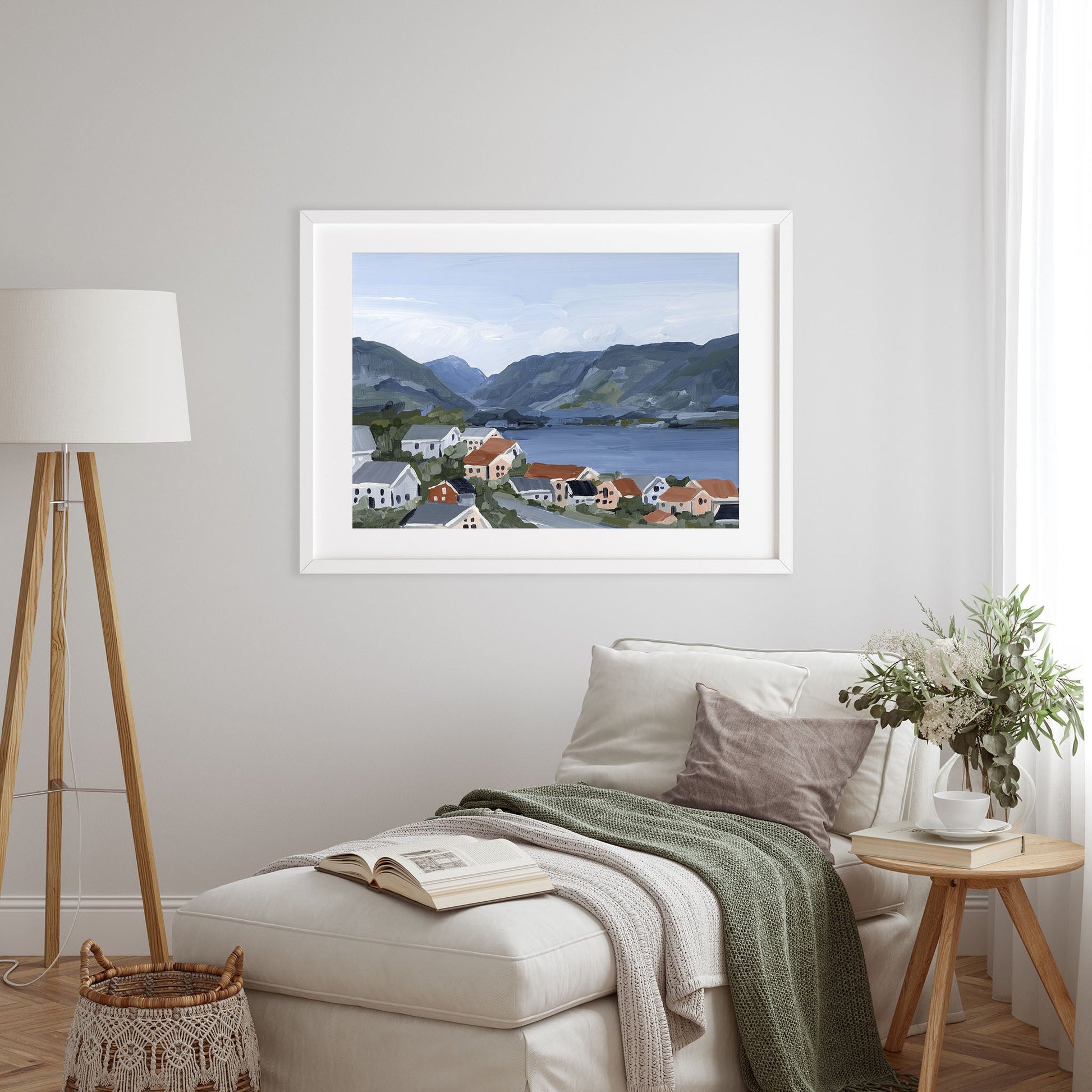 ’Honeymooning’ Art Print - Norway Coastal Wall - abstract - Artwork - bay - Building