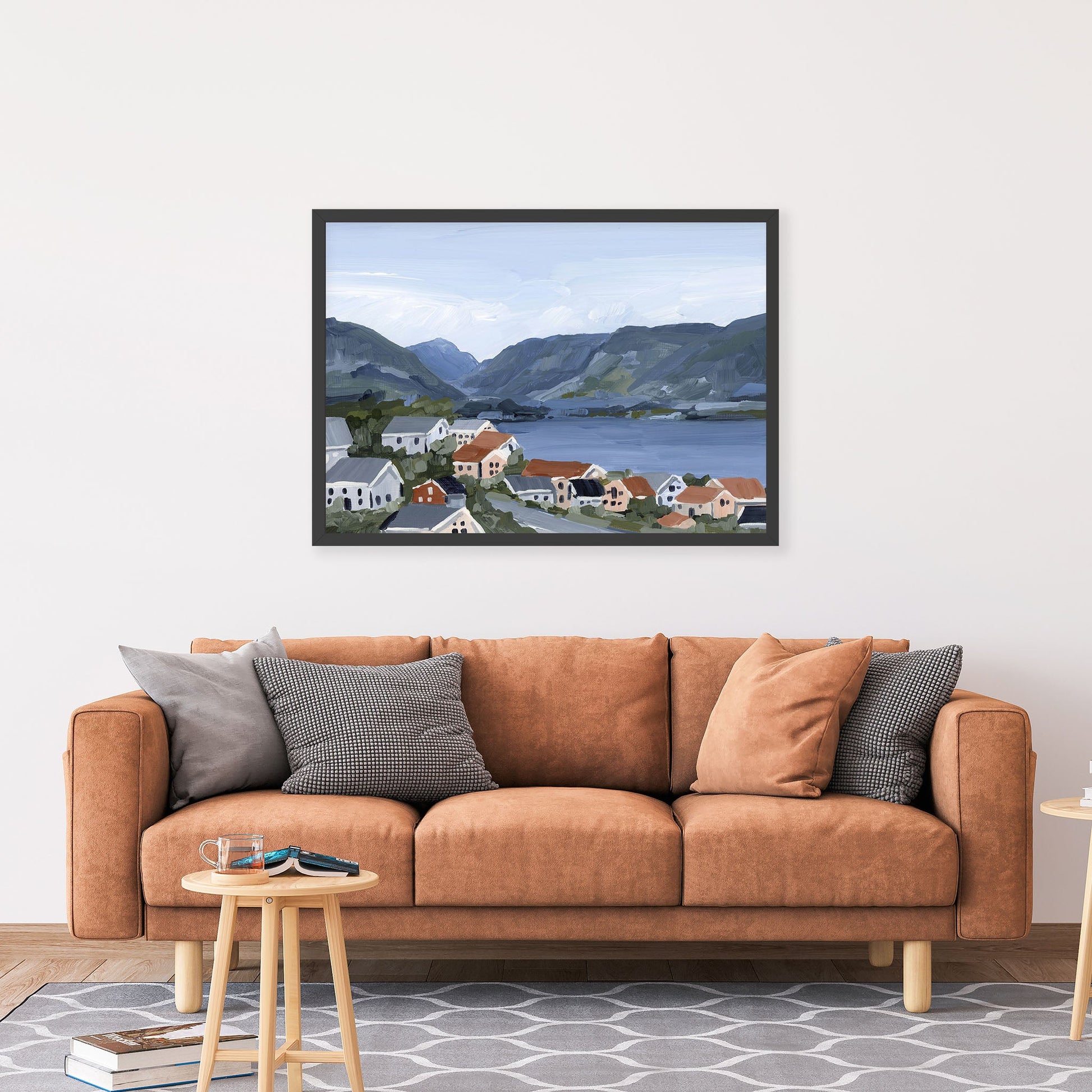 ’Honeymooning’ Art Print - Norway Coastal Wall - abstract - Artwork - bay - Building